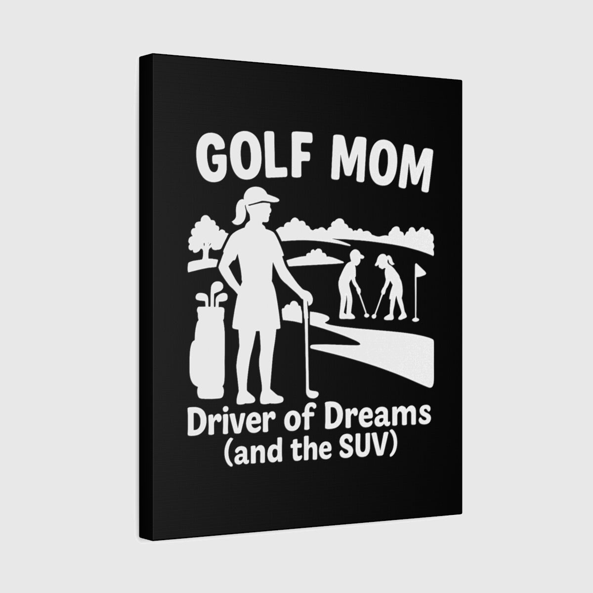 Golf Mom - Canvas Wall Art - Black - 16×20 - front