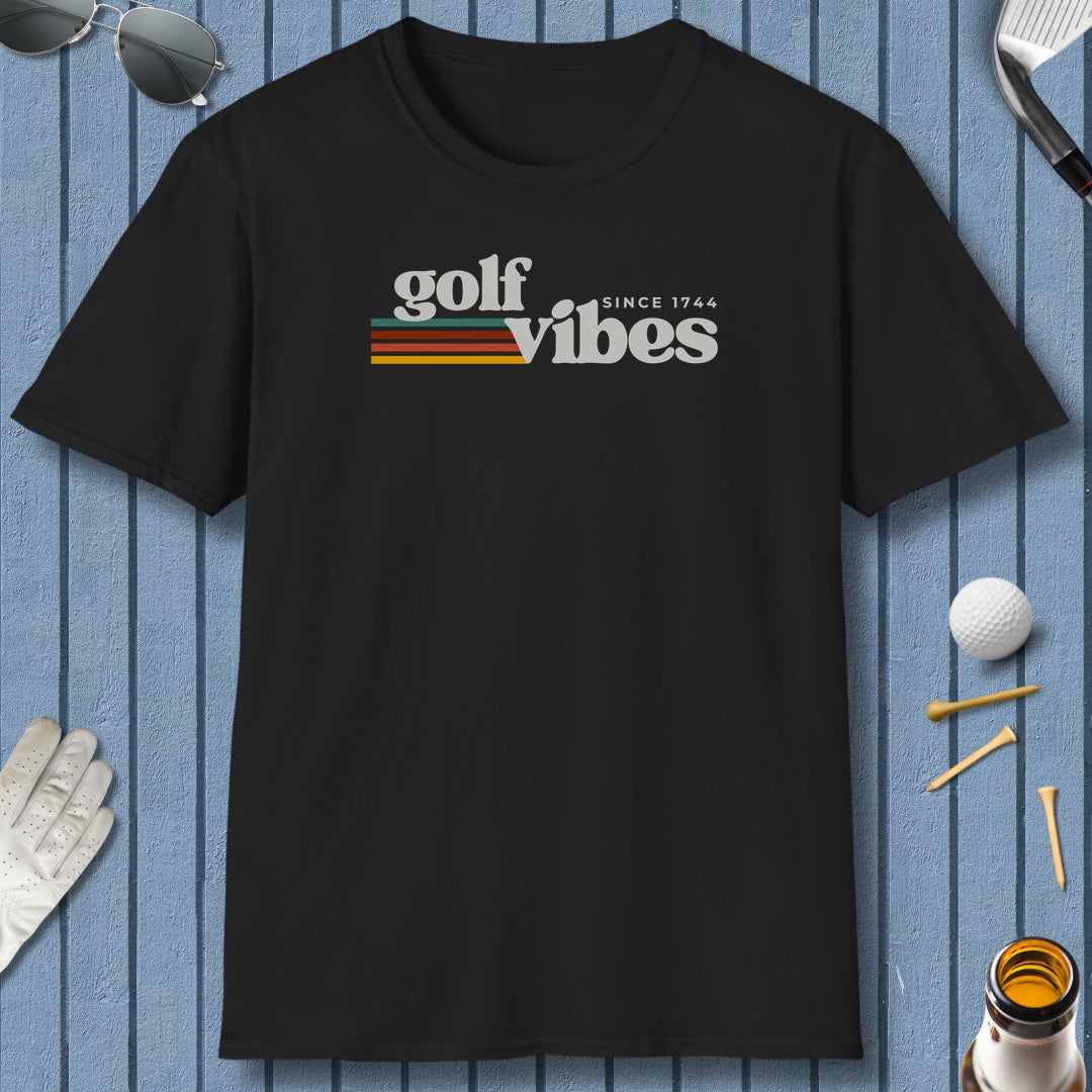 Golf Vibes - Adult Golf T-Shirt in Black