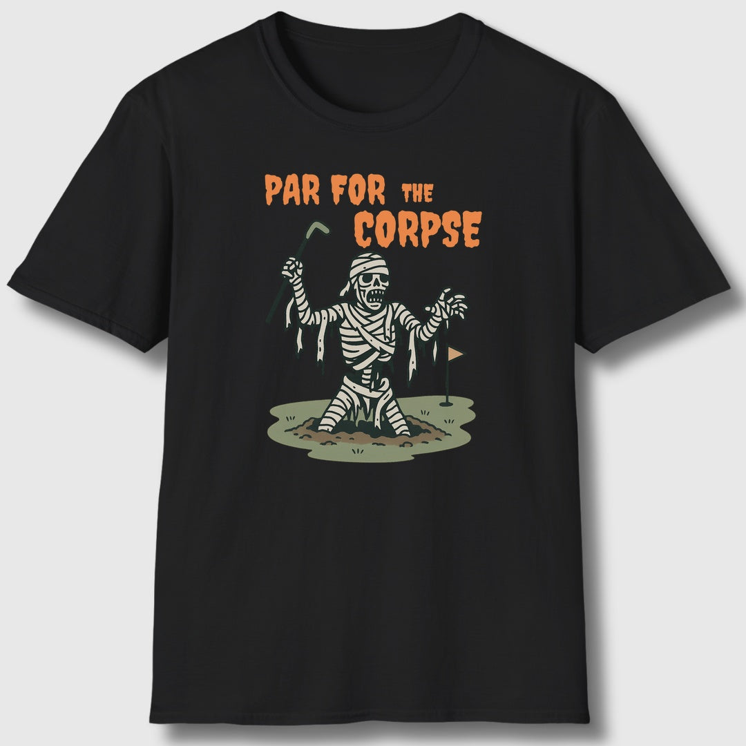 Par for the Corpse - Adult Golf T-Shirt in Black