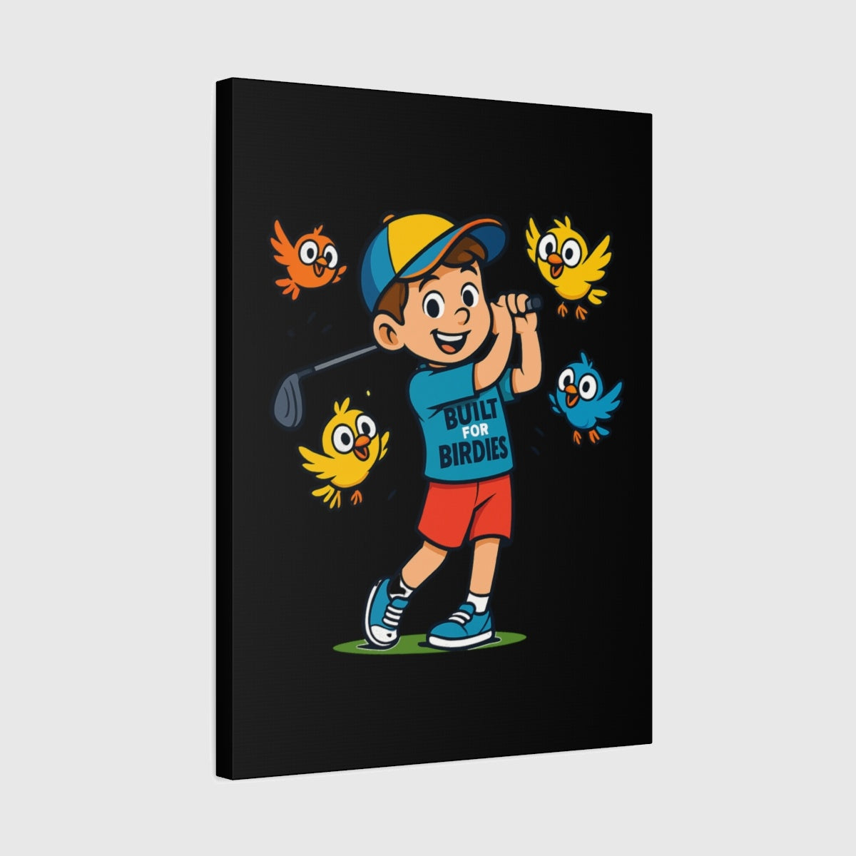 Built for Birdies - Canvas Wall Art - Black - 18×24 - front