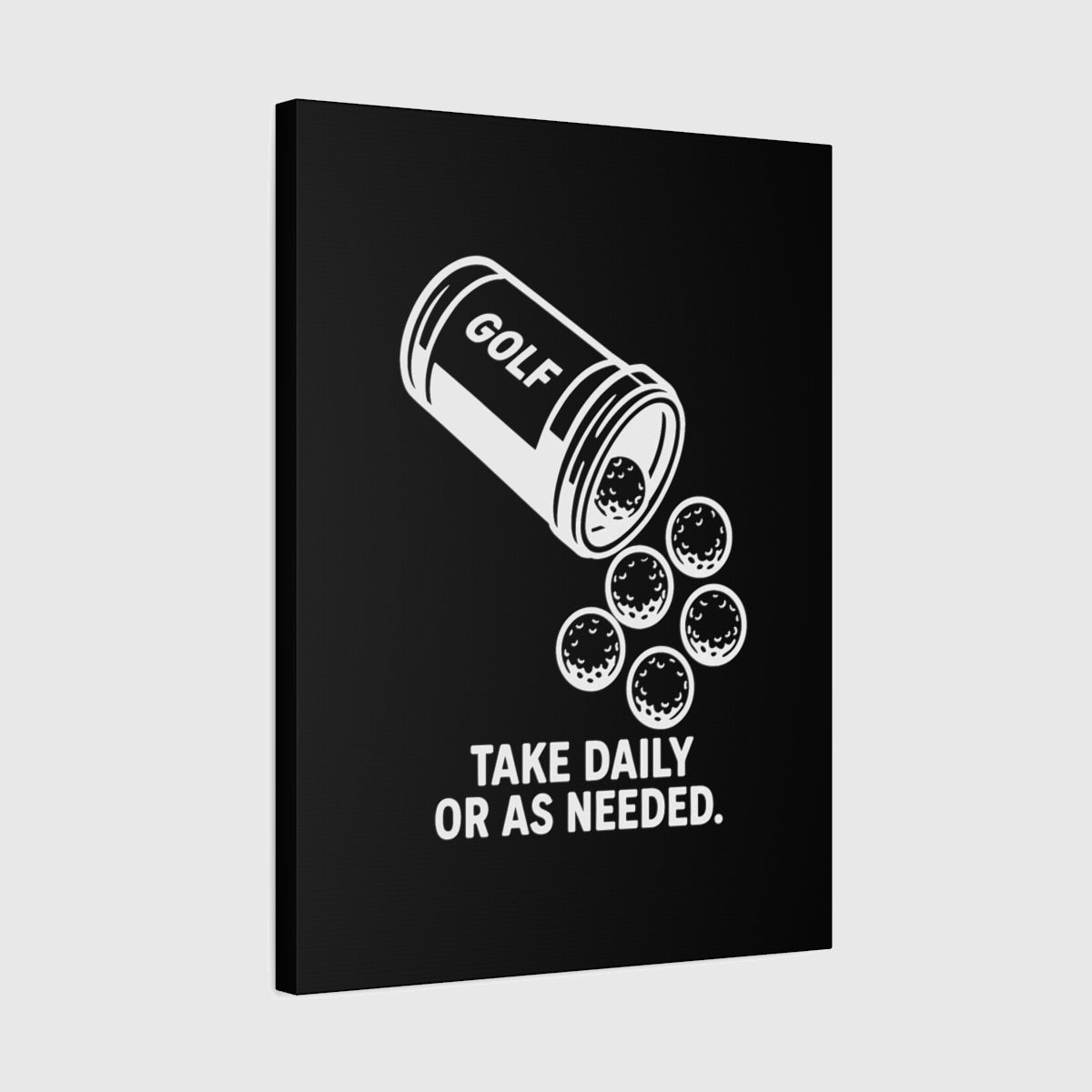 Golf Prescription - Canvas Wall Art - Black - 18×24 - front