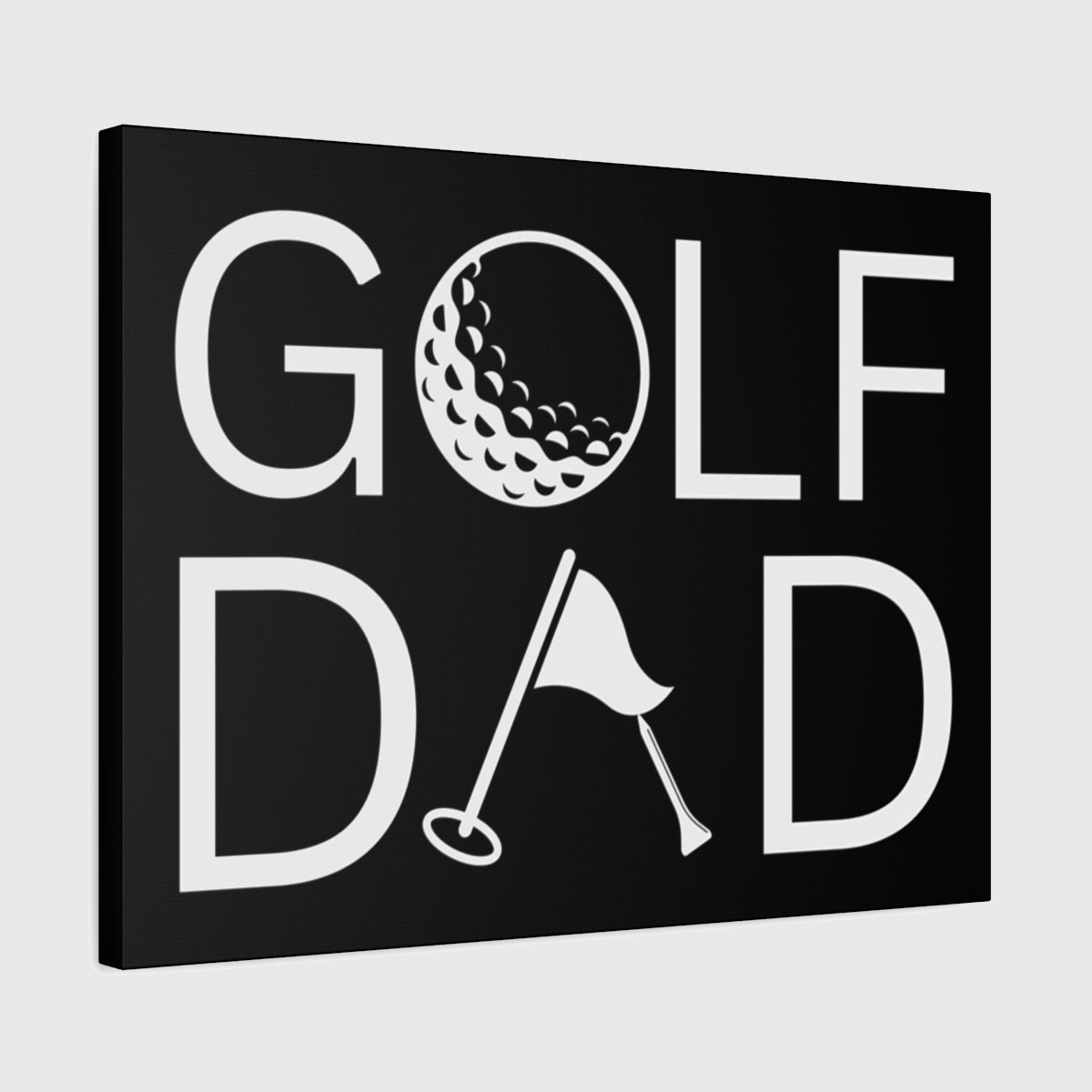 Golf Dad - Canvas Wall Art - Black - 18×24 - front