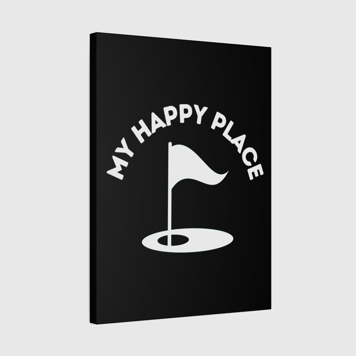 My Happy Place - Canvas Wall Art - Black - 18×24 - front