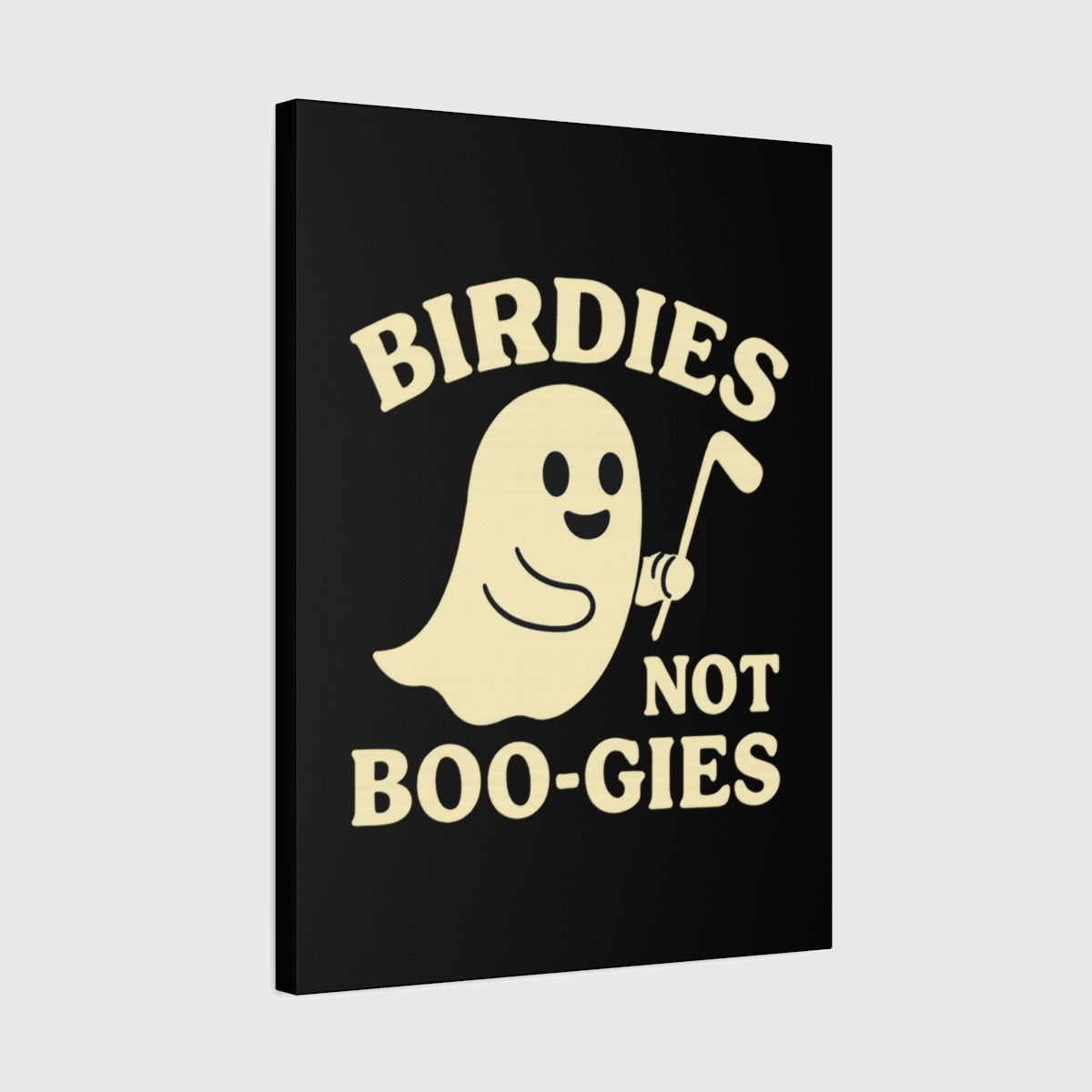 Birdies not BOO-GIES - Canvas Wall Art - Black - 18×24 - front
