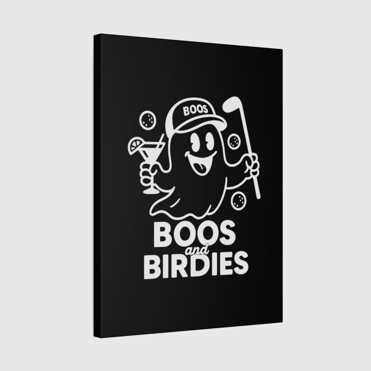 Boos and Birdies - Canvas Wall Art - Black - 18×24 - front