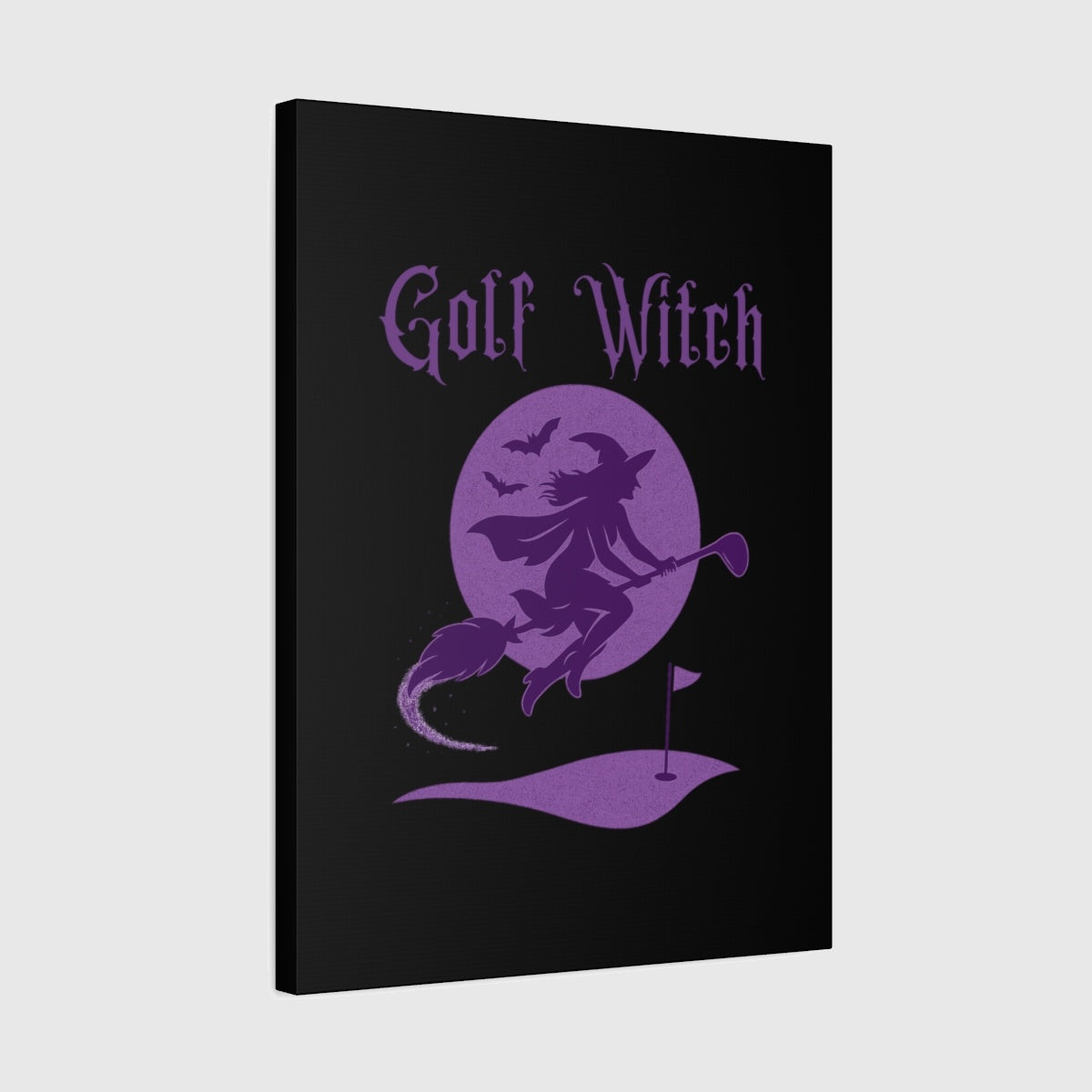 Golf Witch - Canvas Wall Art - Black - 18×24 - front