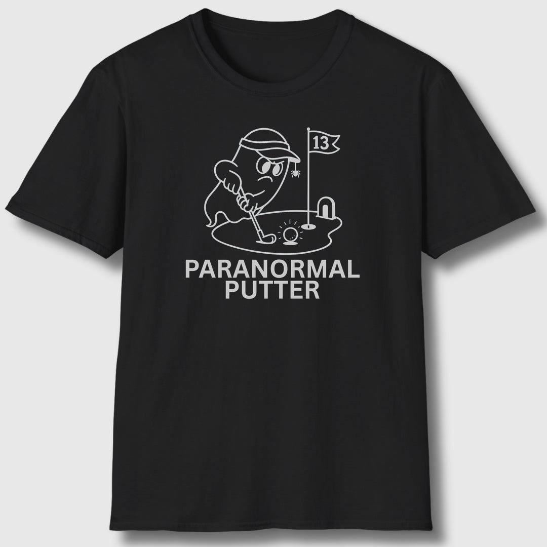 Paranormal Putter - Adult Golf T-Shirt in Black