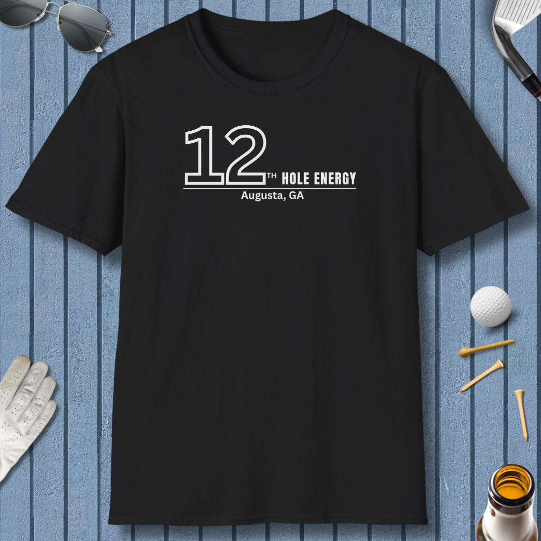 12th Hole Energy - Adult Golf T-Shirt in Black