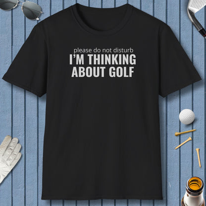 Do Not Disturb - Adult Golf T-Shirt in Black