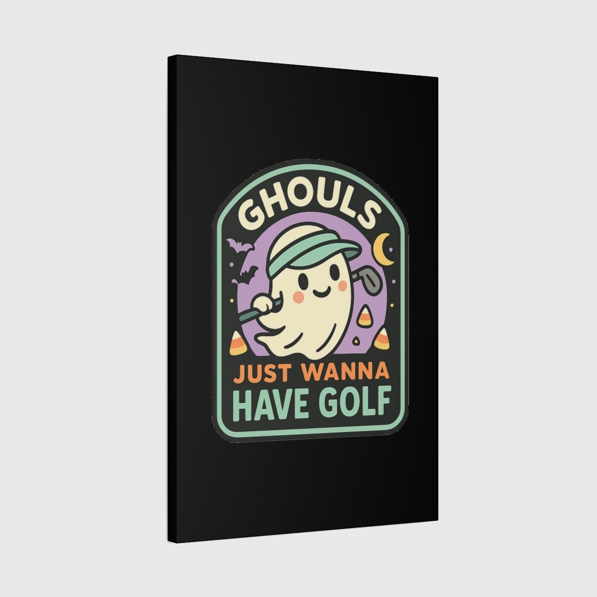 Ghouls Just Wanna Have Golf - Canvas Wall Art - Black - 20×30 - front