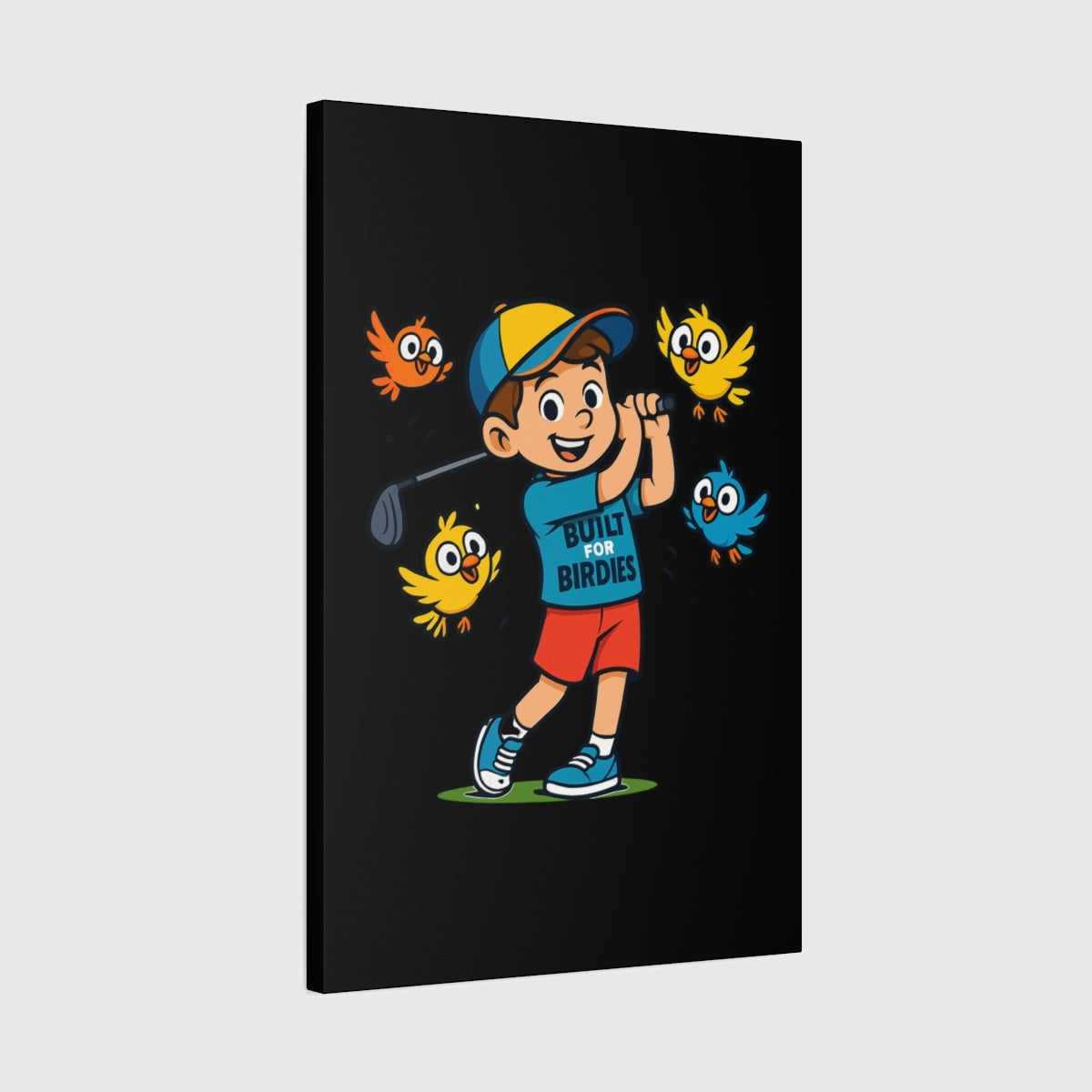 Built for Birdies - Canvas Wall Art - Black - 20×30 - front