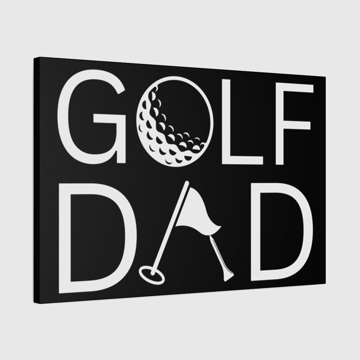 Golf Dad - Canvas Wall Art - Black - 20×30 - front