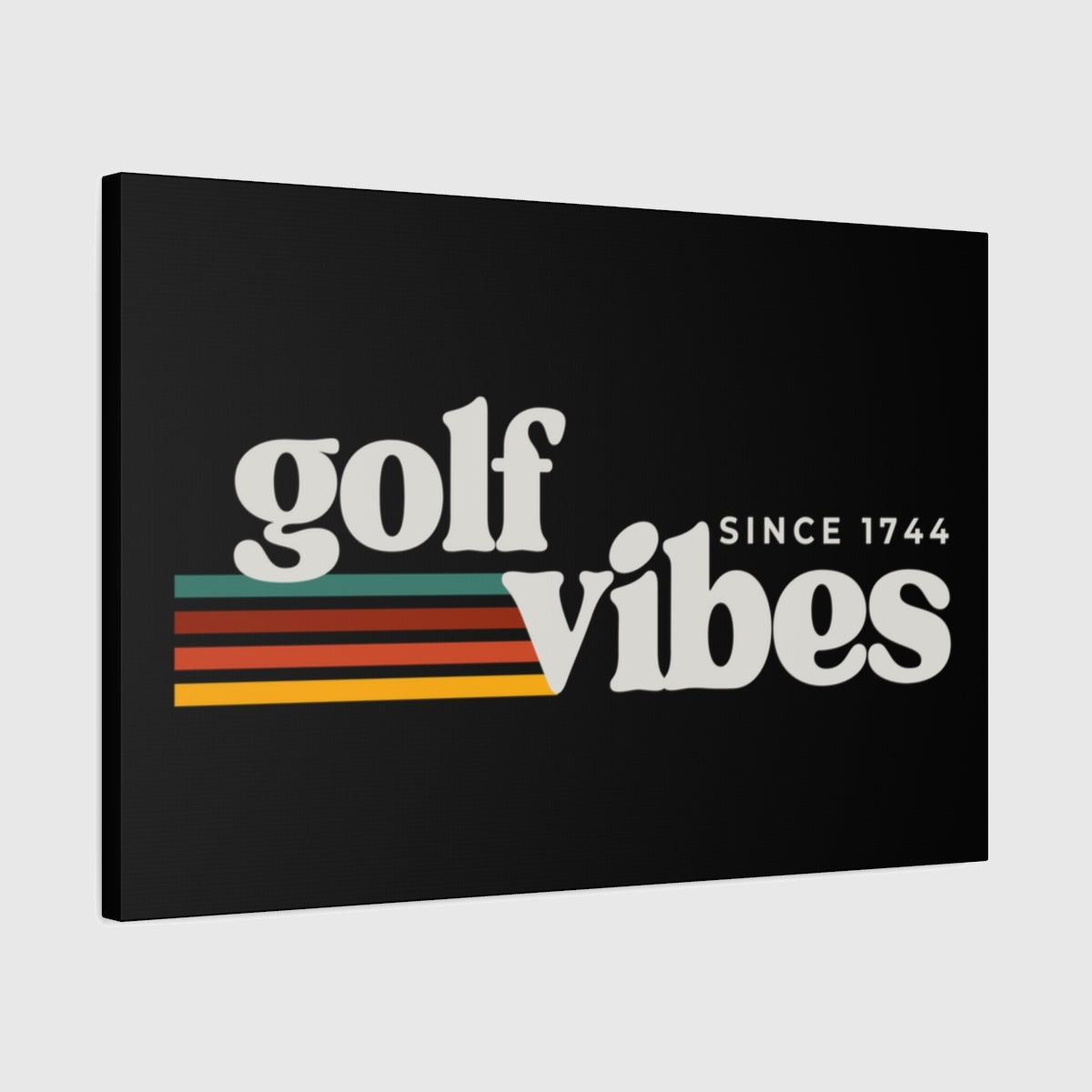 Golf Vibes - Canvas Wall Art - Black - 20×30 - front
