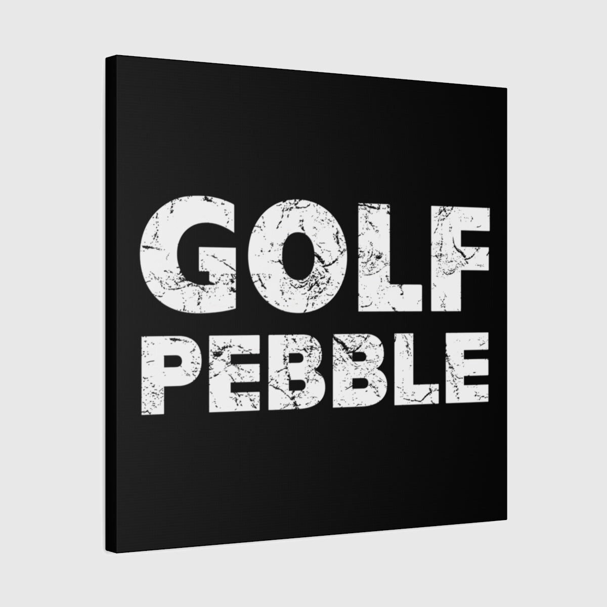 Golf Pebble - Canvas Wall Art - Black - 24×24 - front