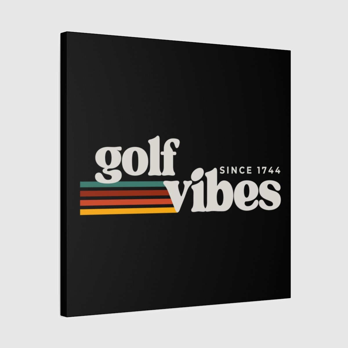 Golf Vibes - Canvas Wall Art - Black - 24×24 - front