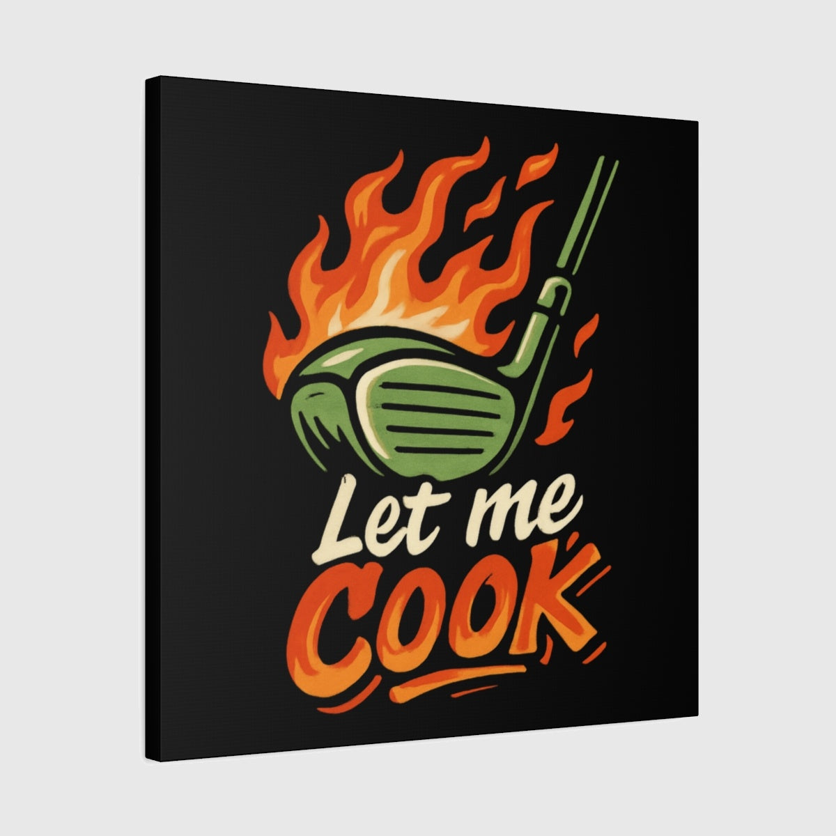 Let Me Cook - Canvas Wall Art - Black - 24×24 - front
