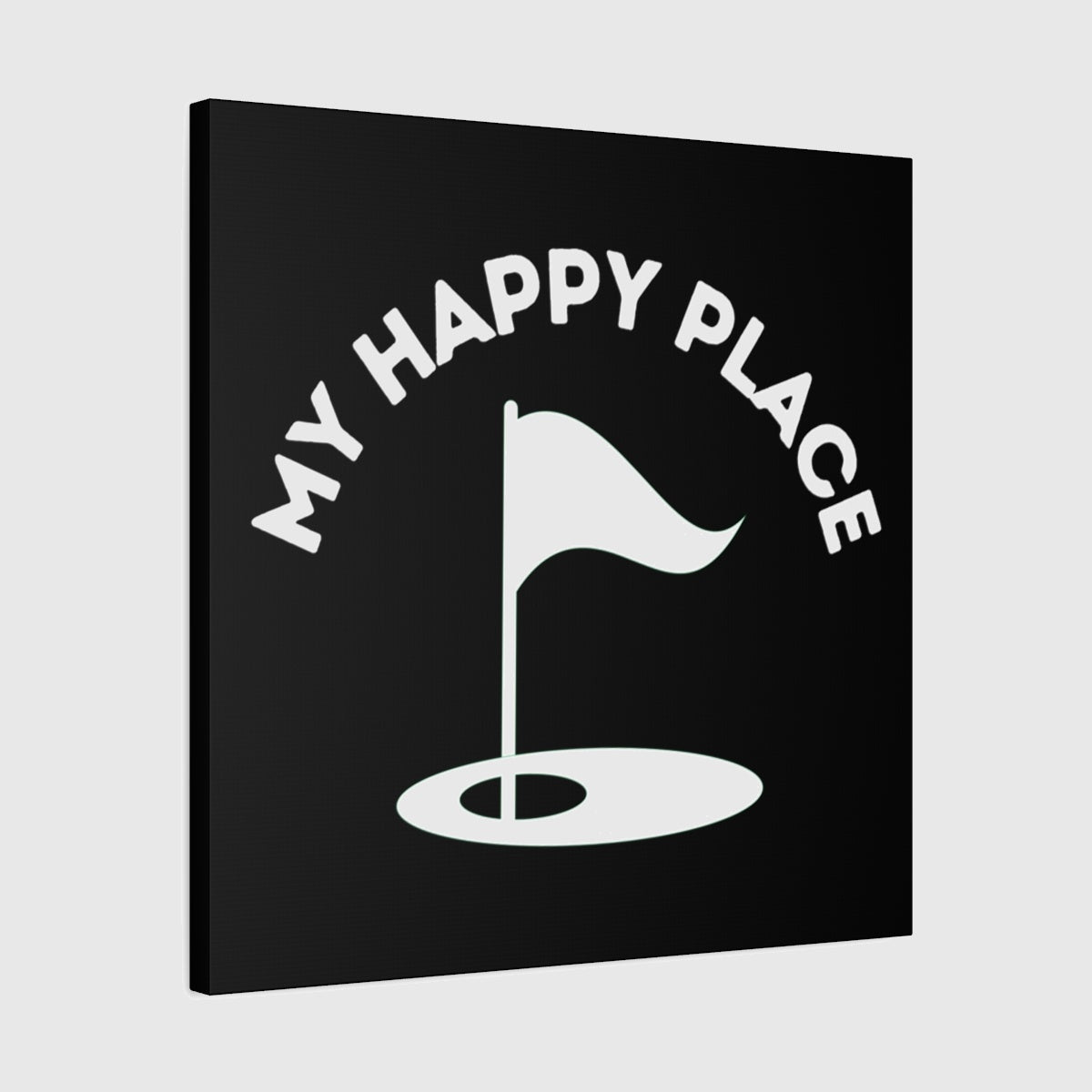 My Happy Place - Canvas Wall Art - Black - 24×24 - front