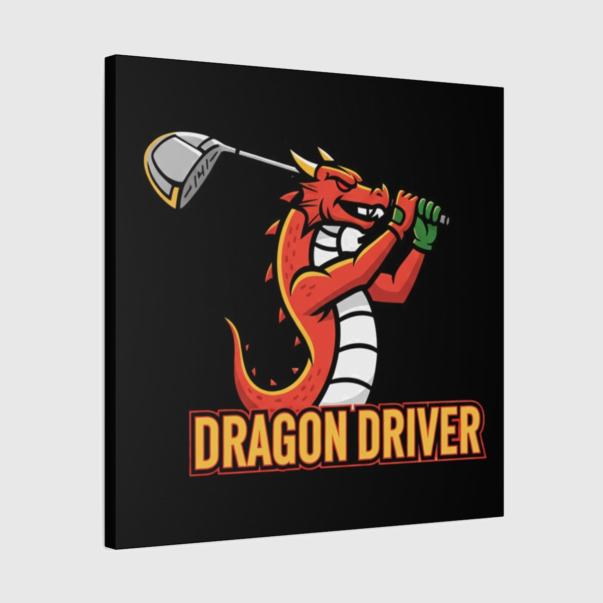 Dragon Driver - Canvas Wall Art - Black - 24×24 - front