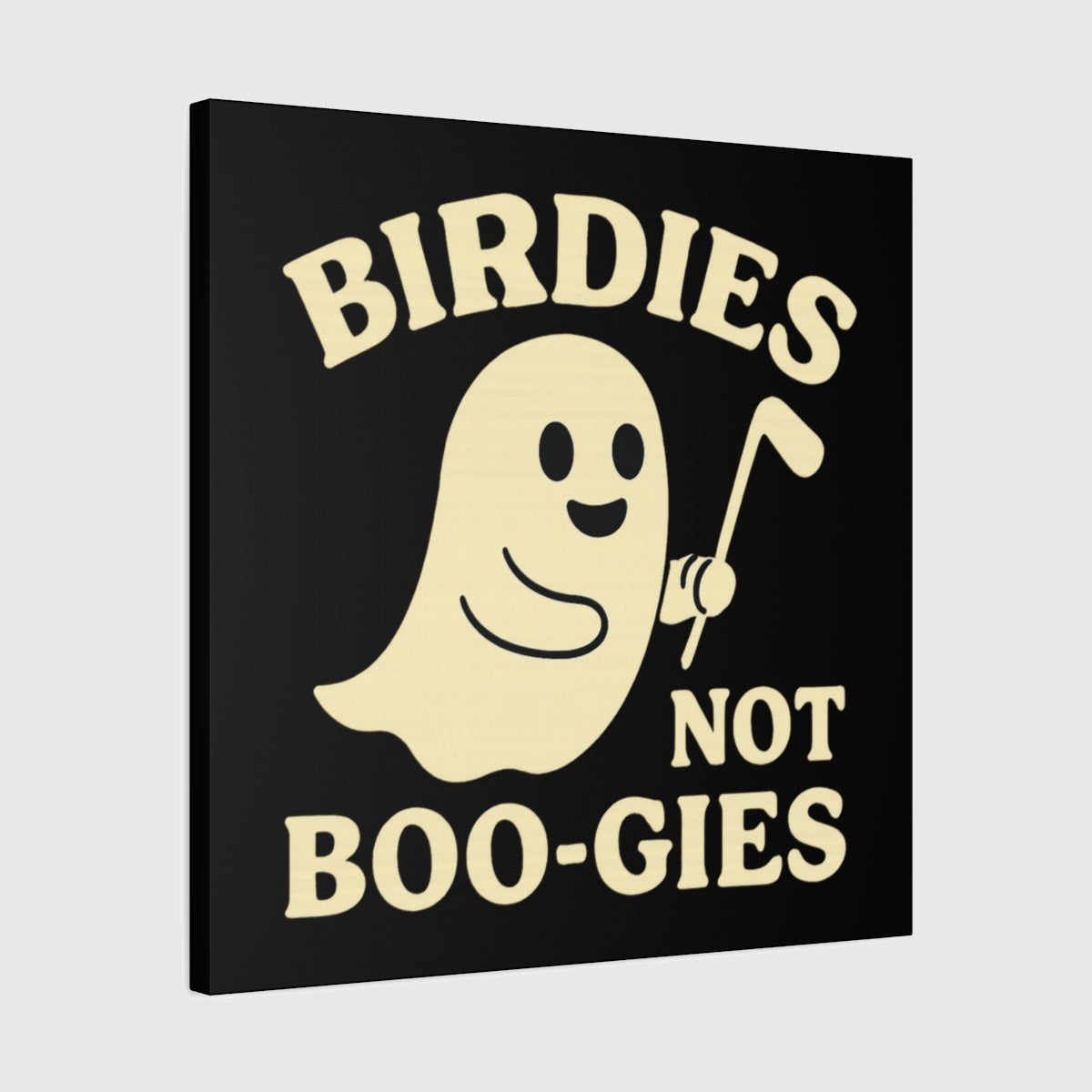 Birdies not BOO-GIES - Canvas Wall Art - Black - 24×24 - front