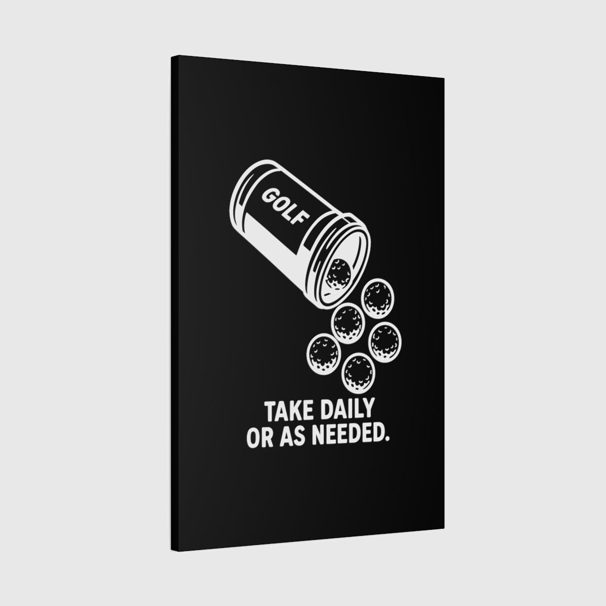 Golf Prescription - Canvas Wall Art - Black - 24×36 - front