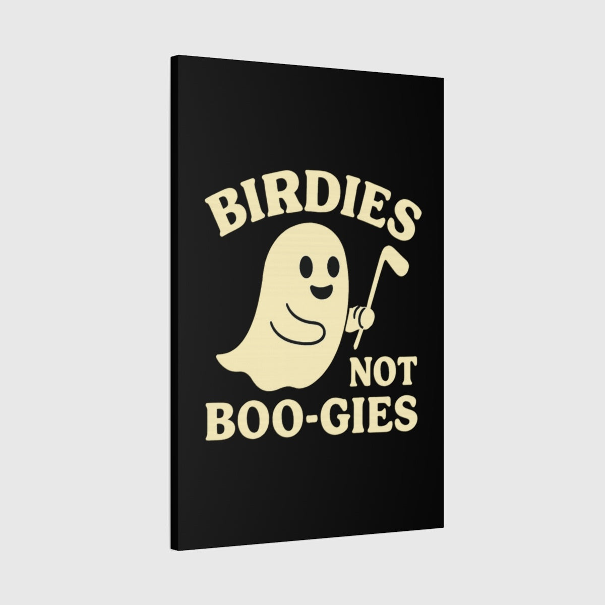 Birdies not BOO-GIES - Canvas Wall Art - Black - 24×36 - front