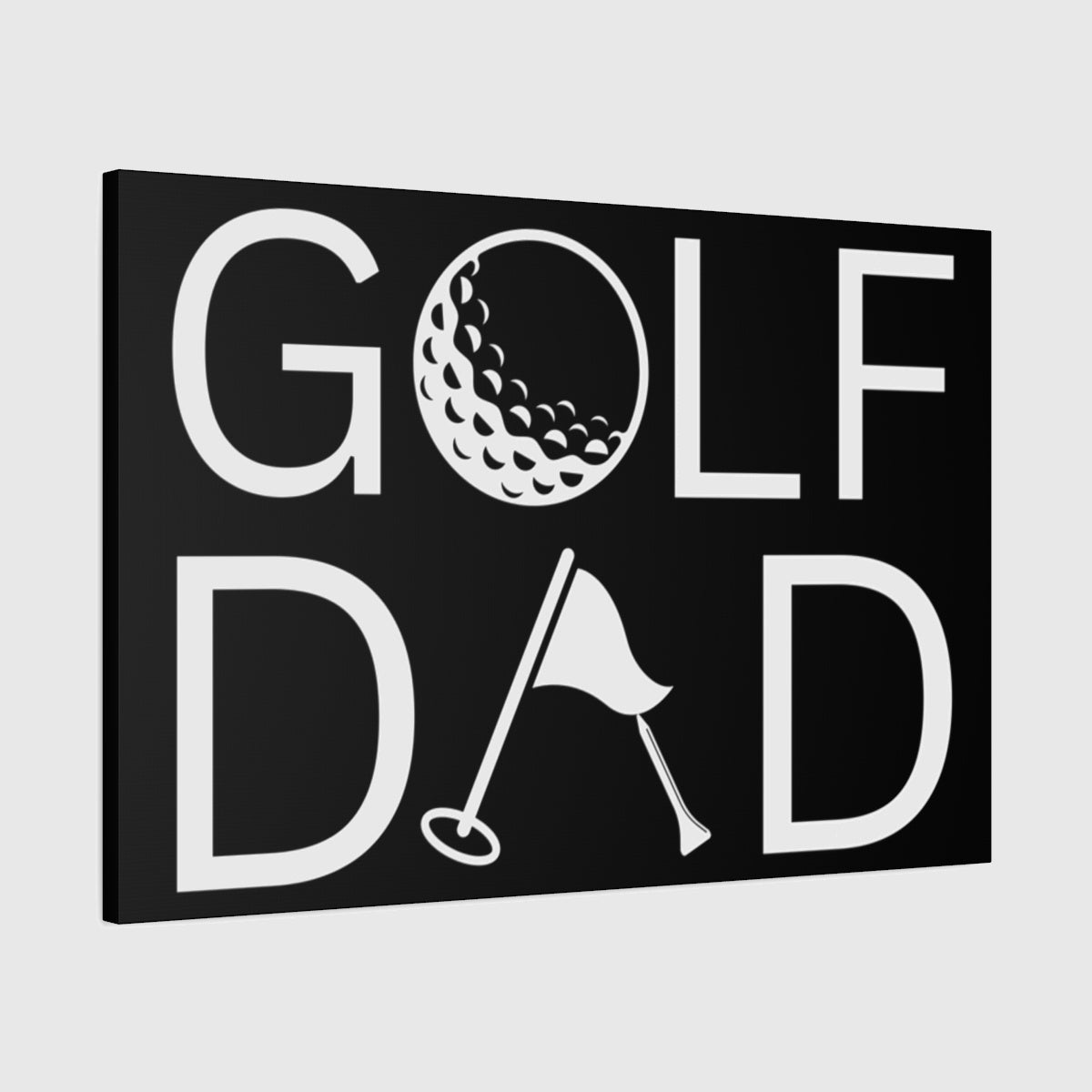 Golf Dad - Canvas Wall Art - Black - 24×36 - front