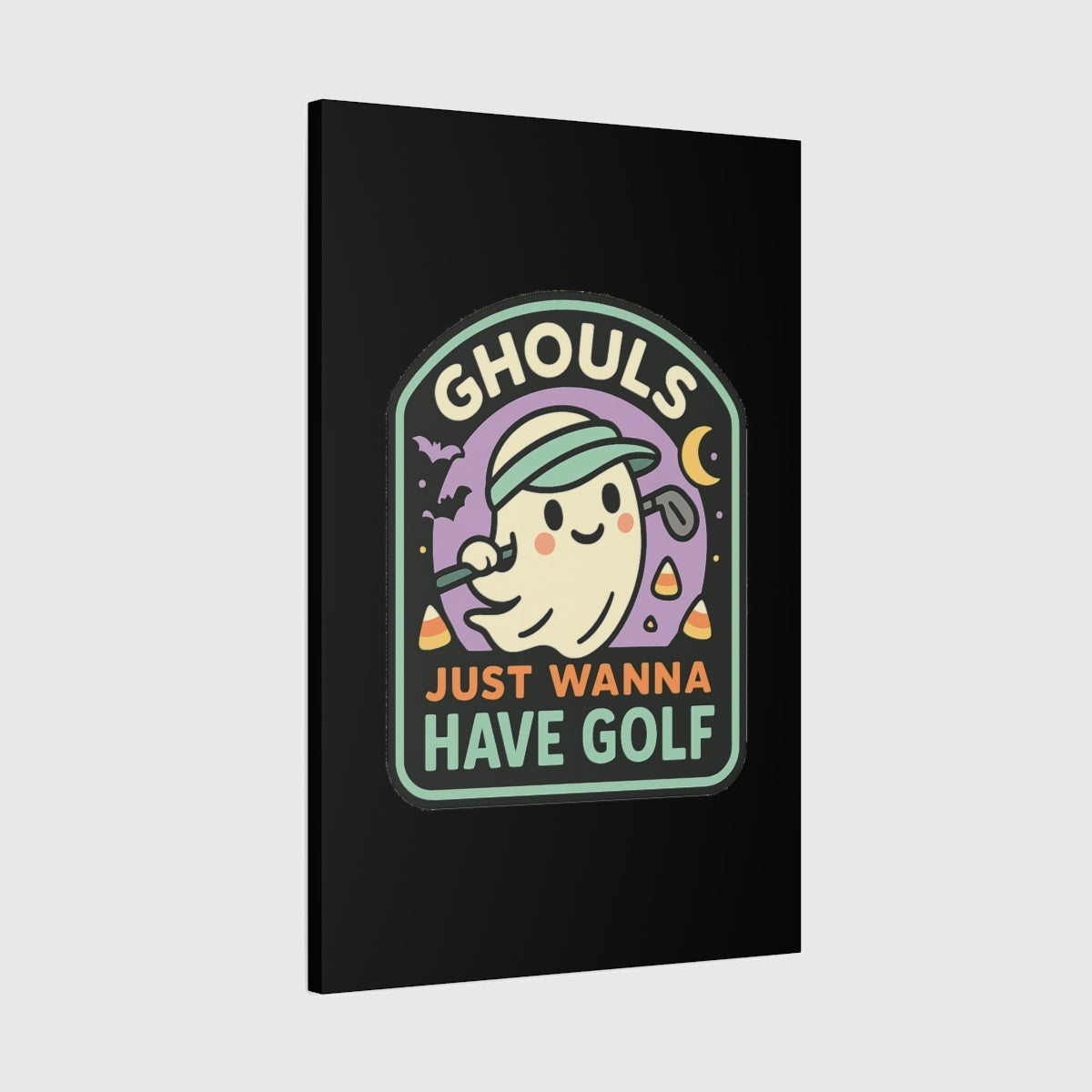 Ghouls Just Wanna Have Golf - Canvas Wall Art - Black - 24×36 - front