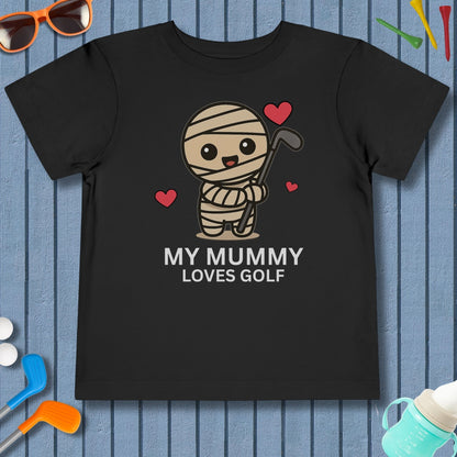 My Mummy Loves Golf - Toddler Golf T-Shirt in Black