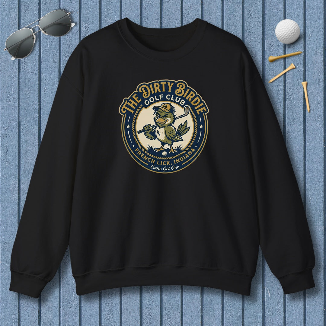 The Dirty Birdie Golf Club - French Lick, Indiana - Adult Golf Sweatshirt in Black