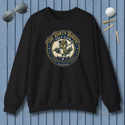 The Dirty Birdie Golf Club - French Lick, Indiana - Adult Golf Sweatshirt in Black