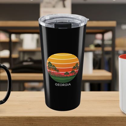 Retro Sunset - Georgia - 20oz Tumbler in Black