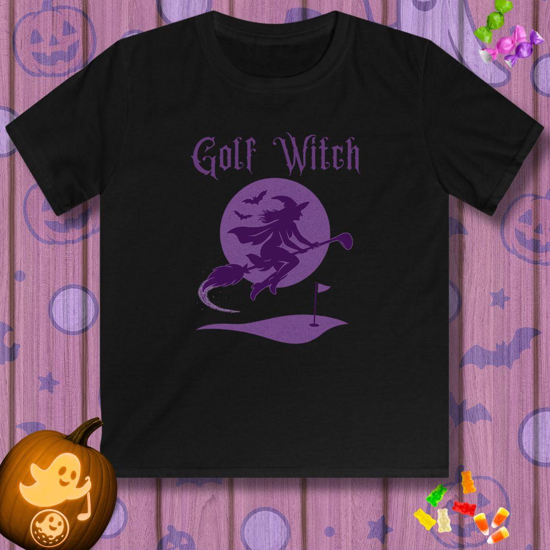 Golf Witch  - Youth Halloween Golf T-Shirt
