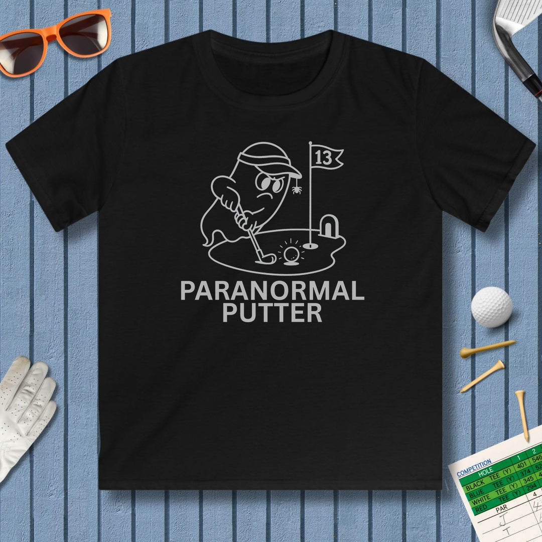 Paranormal Putter - Youth Golf T-Shirt in Black