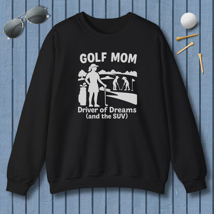 Golf Mom - Adult Golf Sweatshirt in Black