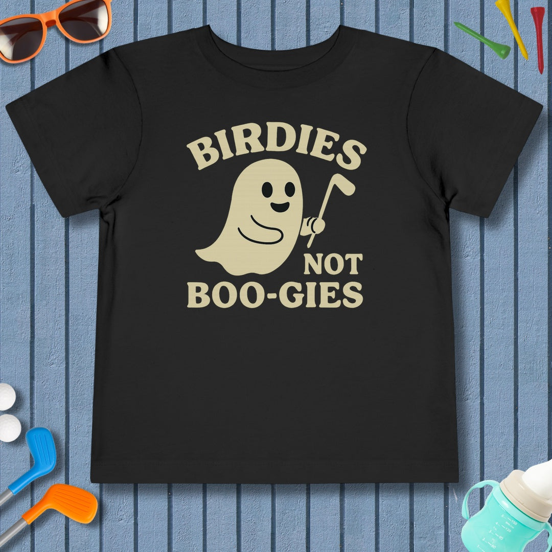 Birdies not BOO-GIES - Toddler Golf T-Shirt in Black