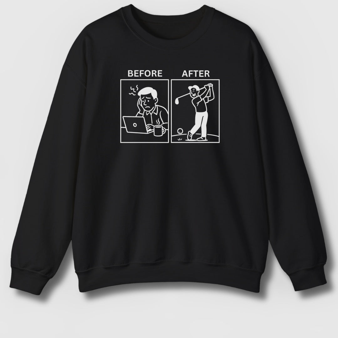 Before & After - Adult Golf Sweatshirt in Black
