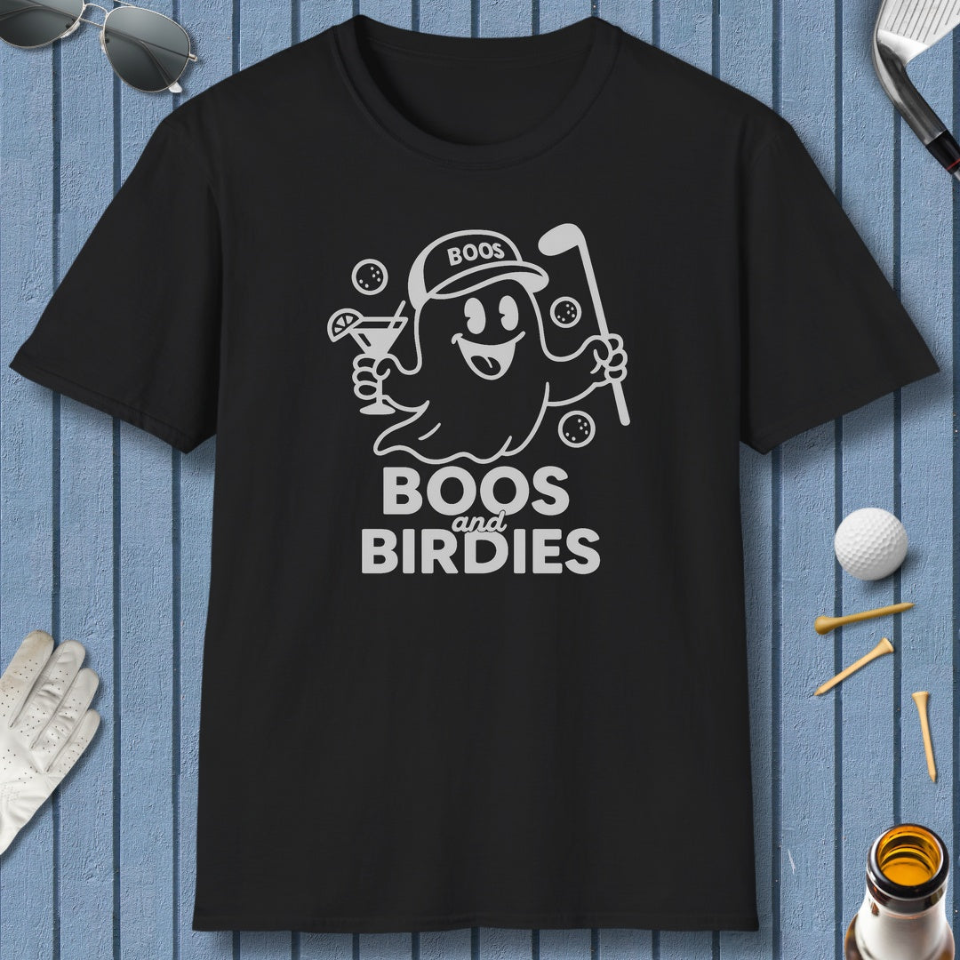 Boos and Birdies - Adult Golf T-Shirt in Black