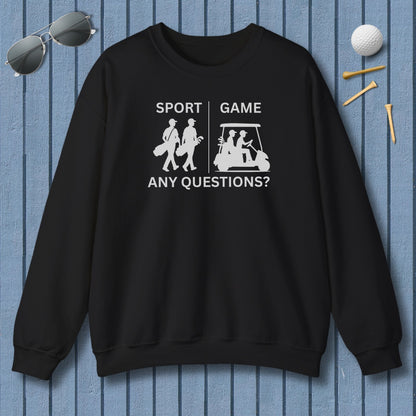 SPORT vs. GAME (Male) - Adult Golf Sweatshirt in Black