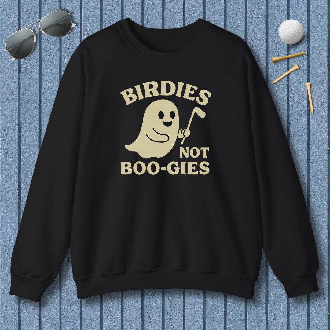 Birdies not BOO-GIES - Adult Golf Sweatshirt in Black