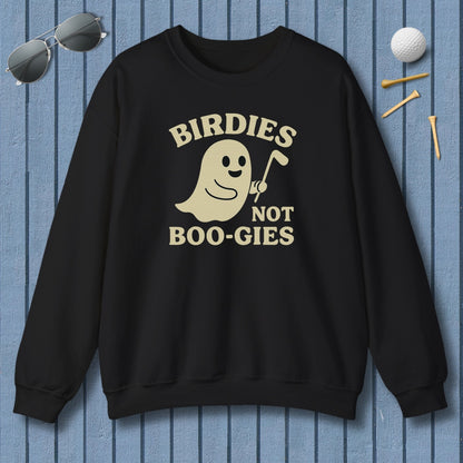 Birdies not BOO-GIES - Adult Golf Sweatshirt in Black