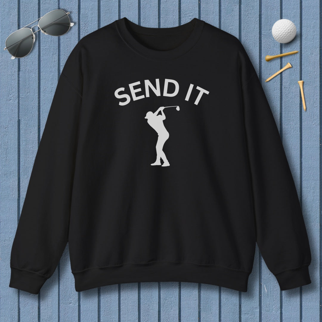 SEND IT (Male) - Adult Golf Sweatshirt in Black