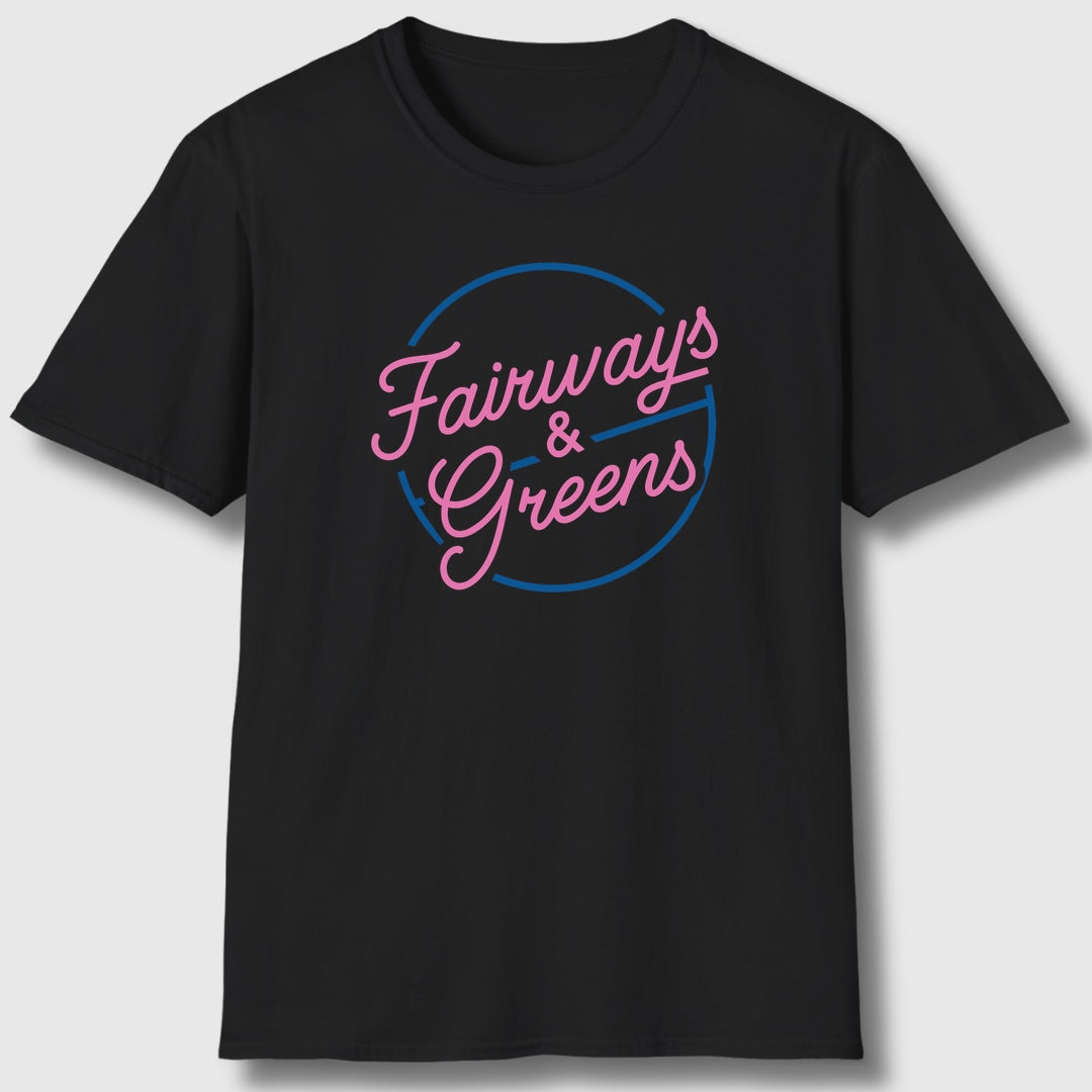 Fairways & Greens - Adult Golf T-Shirt in Black