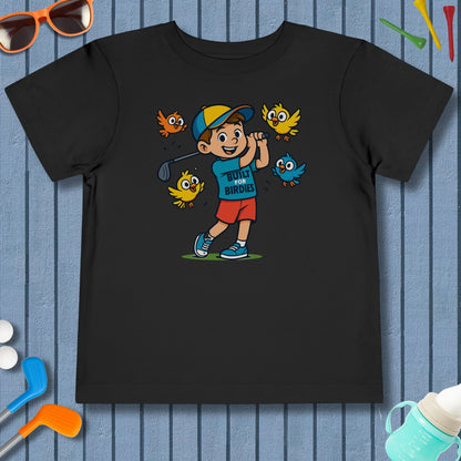 Built for Birdies - Toddler Golf T-Shirt in Black