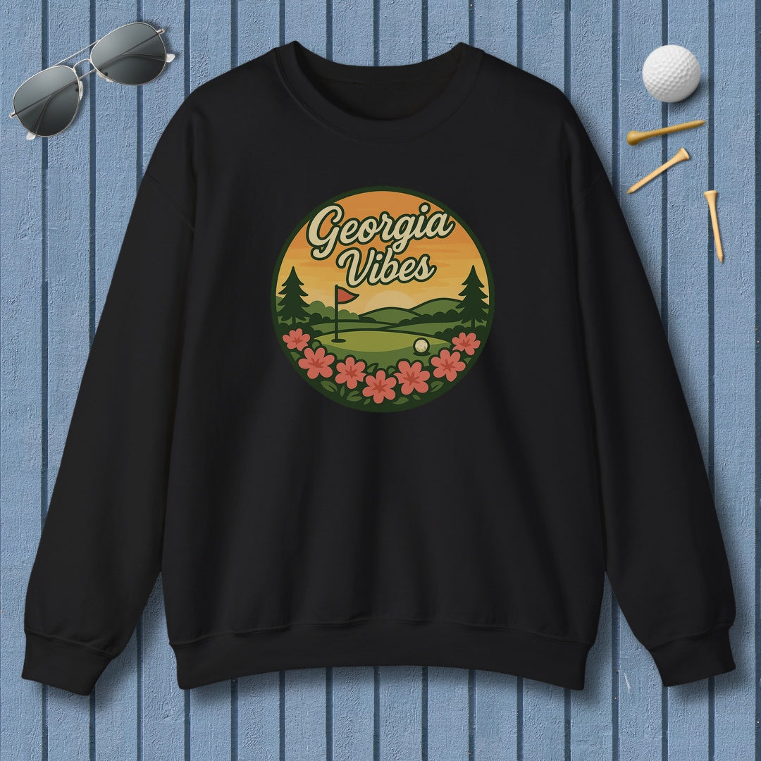 Golf Vibes - Georgia Azalea Edition - Adult Golf Sweatshirt in Black