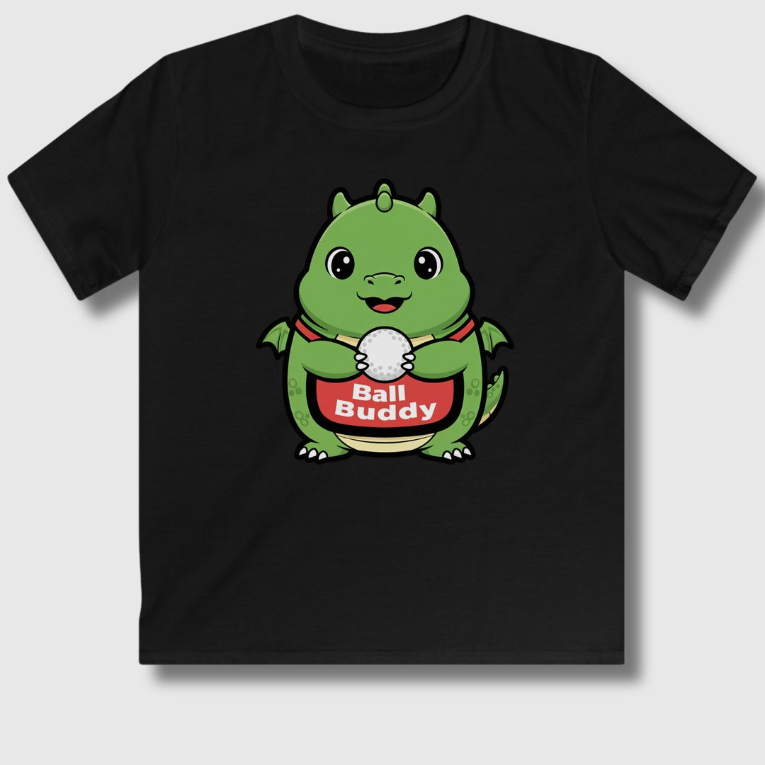 Ball Buddy Dragon - Youth Golf T-Shirt in Black