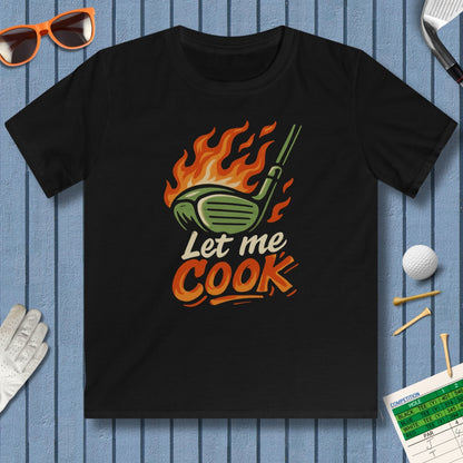 Let Me Cook - Youth Golf T-Shirt in Black