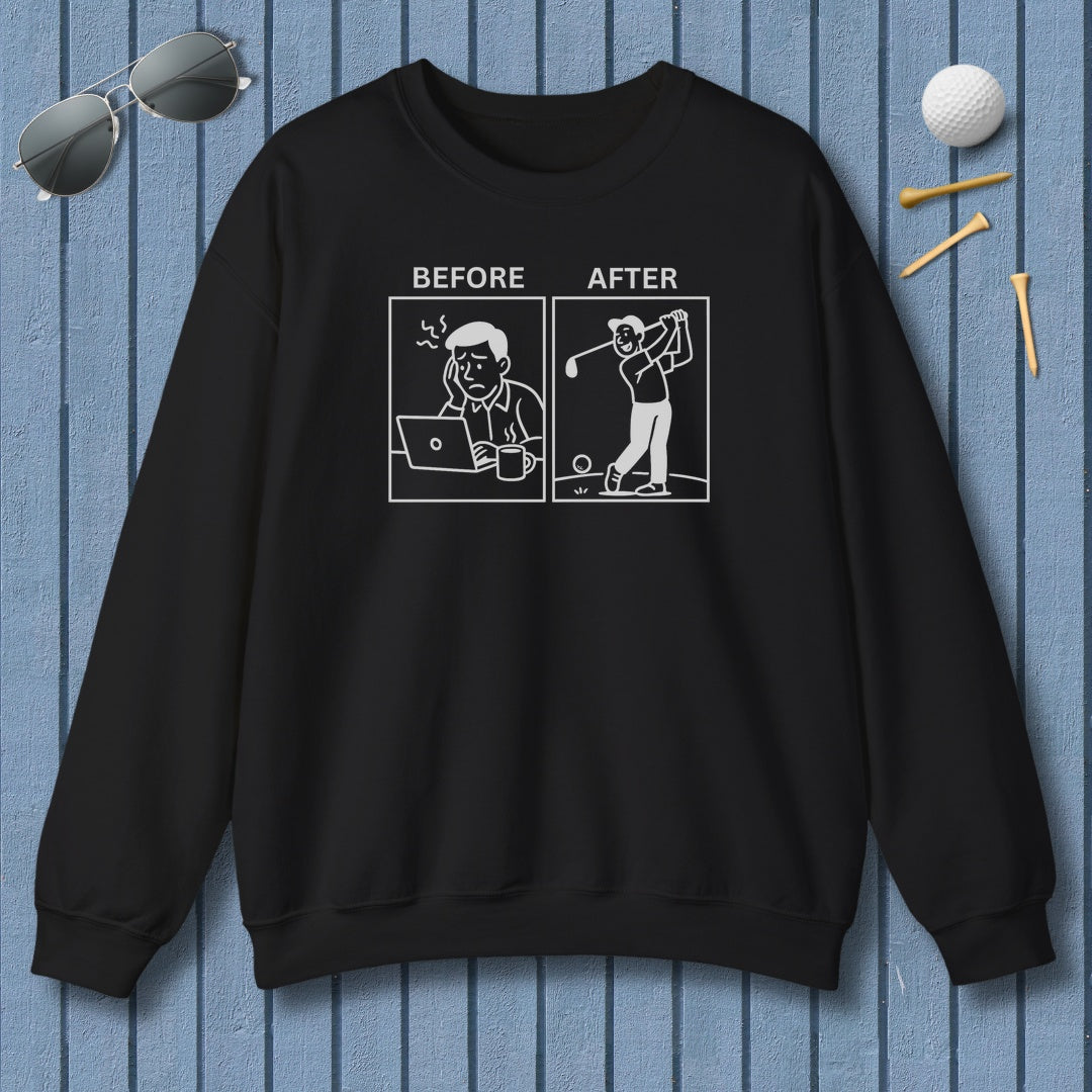 Before & After - Adult Golf Sweatshirt in Black
