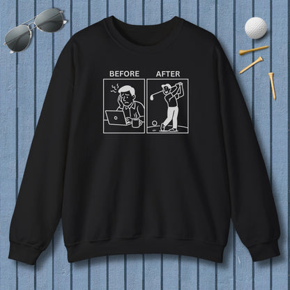 Before & After - Adult Golf Sweatshirt in Black