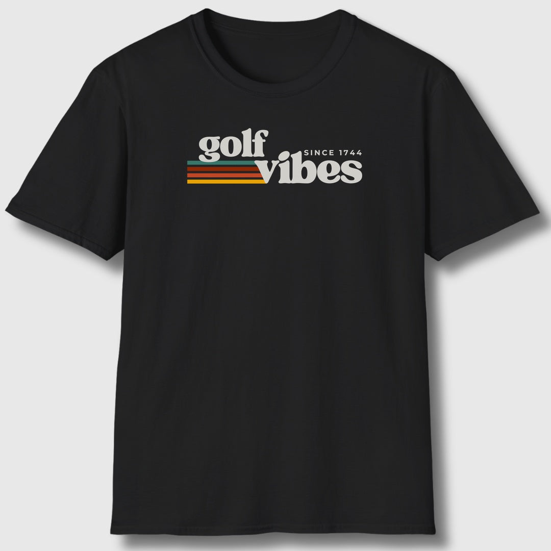 Golf Vibes - Adult Golf T-Shirt in Black