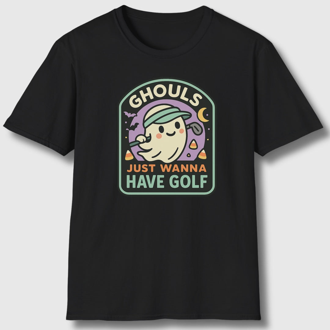 Ghouls Just Wanna Have Golf - Adult Golf T-Shirt in Black